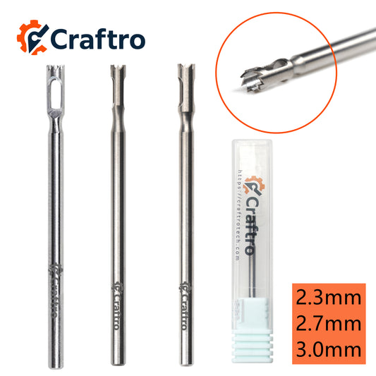 Craftro Pedicure Hollow Cutter Toothed Drill Bit 2.35mm 3/32'' Shank