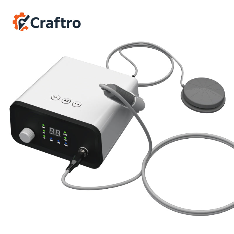 Craftro® VK-MM2 50K RPM Brushless Multi-funcation Desktop Micromotor for Dental Lab, Nails, Handcraft