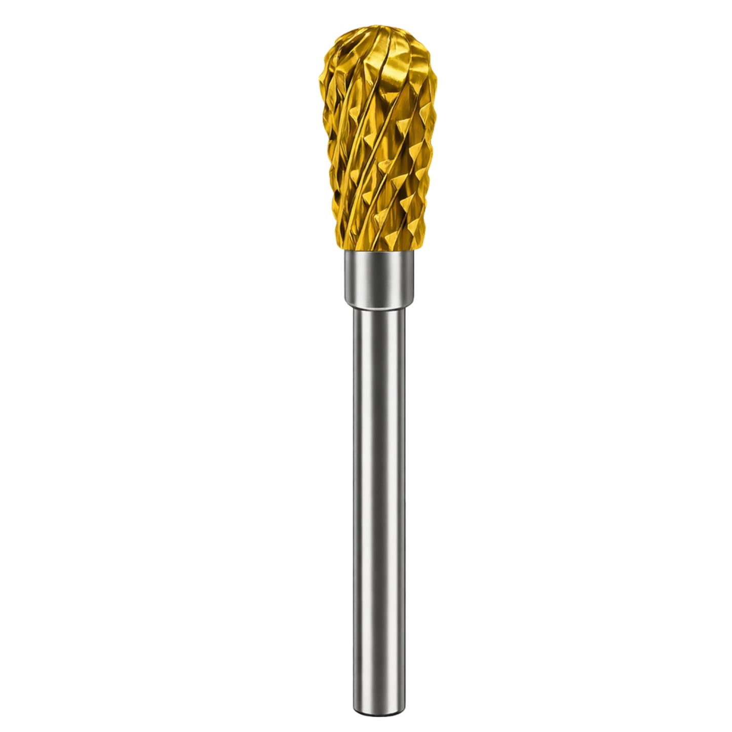 Craftro 3/32'' Carbide Cutter Bur Pear 53A Coarse Titanium Coated 1/pk 6*13mm