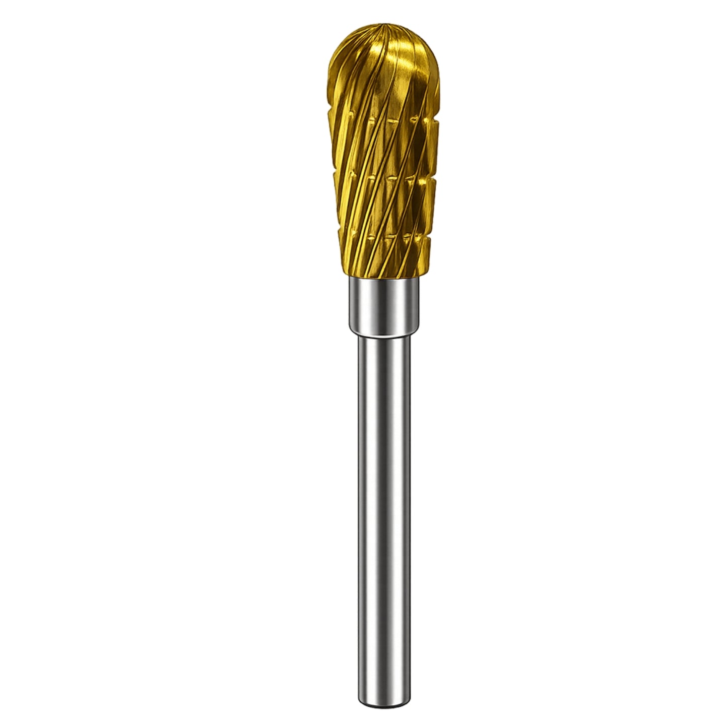 Craftro 3/32'' Carbide Cutter Bur Pear 53A Medium Titanium Coated 1/pk 6*13mm