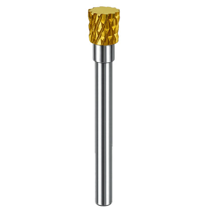 Craftro 3/32'' Carbide Cutter Bur Inverted 73C Coarse Titanium Coated 1/pk