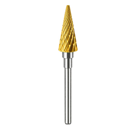 Craftro 3/32'' Carbide Cutter Bur Cone 82T Coarse Titanium Coated 1/pk 6*15mm