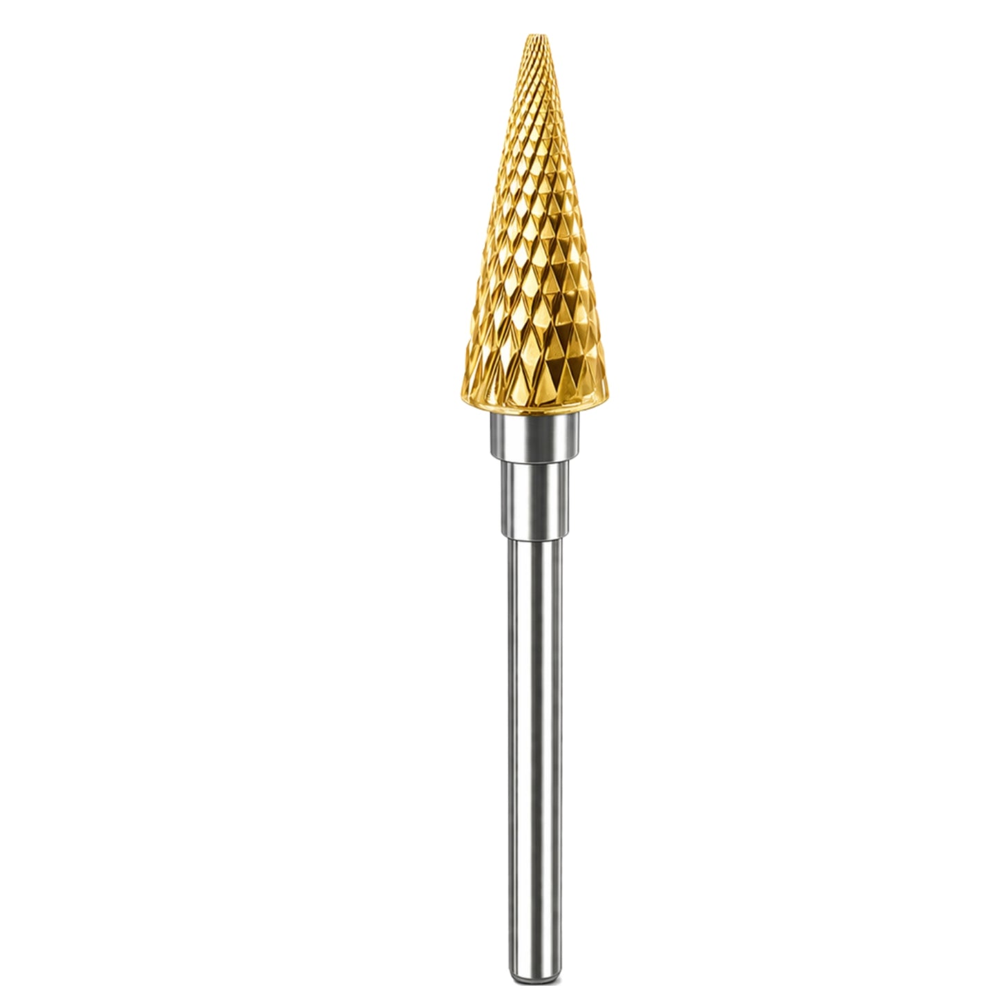 Craftro 3/32'' Carbide Cutter Bur Cone 82T Fine Titanium Coated 1/pk 6*15mm