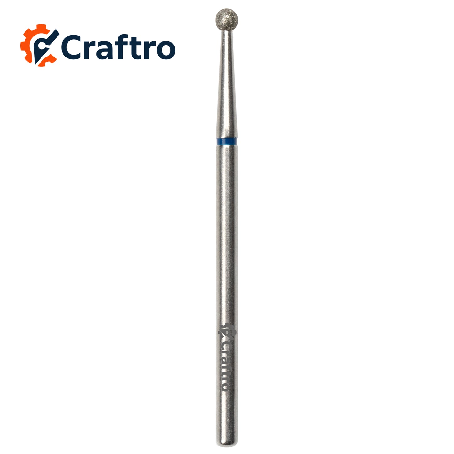 Craftro 3/32” 2.35mm Shank Nail Drill Diamond Bit Electric E-File Ball Shape Medium Grit Bits