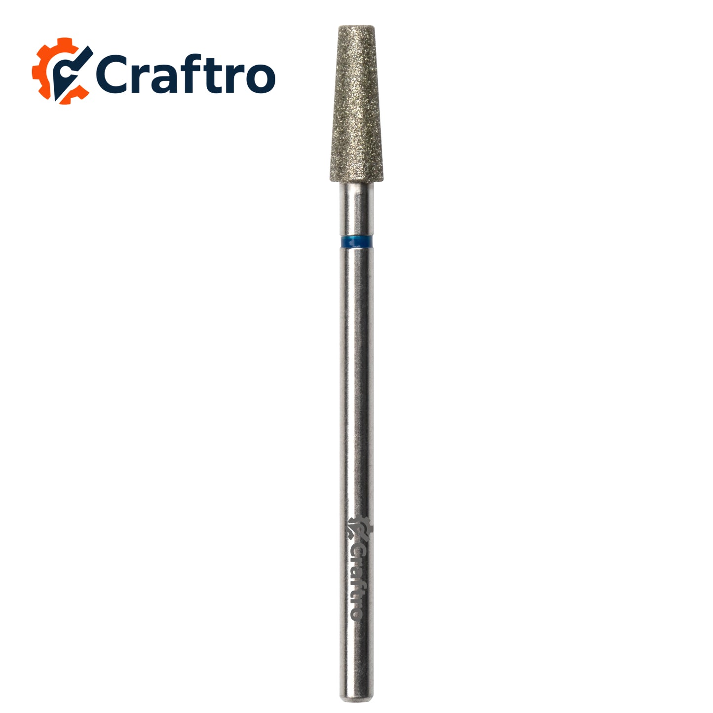 Craftro 3/32” 2.35mm Shank Electric Nail Drill Diamond Bit Tapered Barrel Shape E File Bits Medium Grit