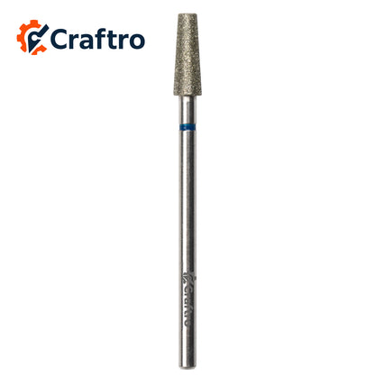 Craftro 3/32” 2.35mm Shank Electric Nail Drill Diamond Bit Tapered Barrel Shape E File Bits Medium Grit