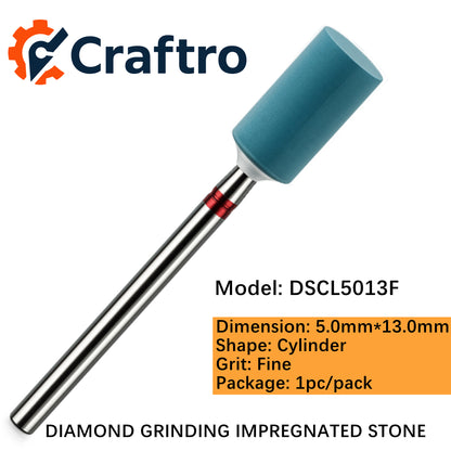 Craftro Dental Lab HP 2.35mm Diamond Grinding Impregnated Stone 5*13mm Cylinder Fine 1/pk