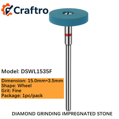 Craftro Dental Lab HP 2.35mm Diamond Grinding Impregnated Stone 15*3.5mm Wheel Fine 1/pk
