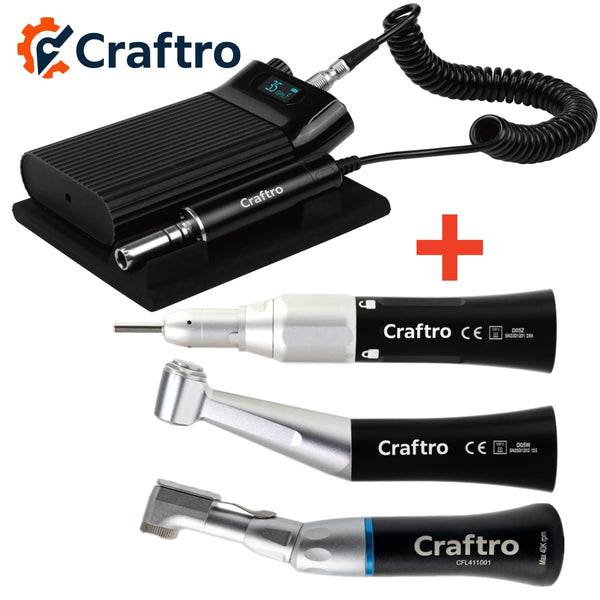 Craftro 35K RPM Portable Brushless Micromotor for Dental Lab, E-type