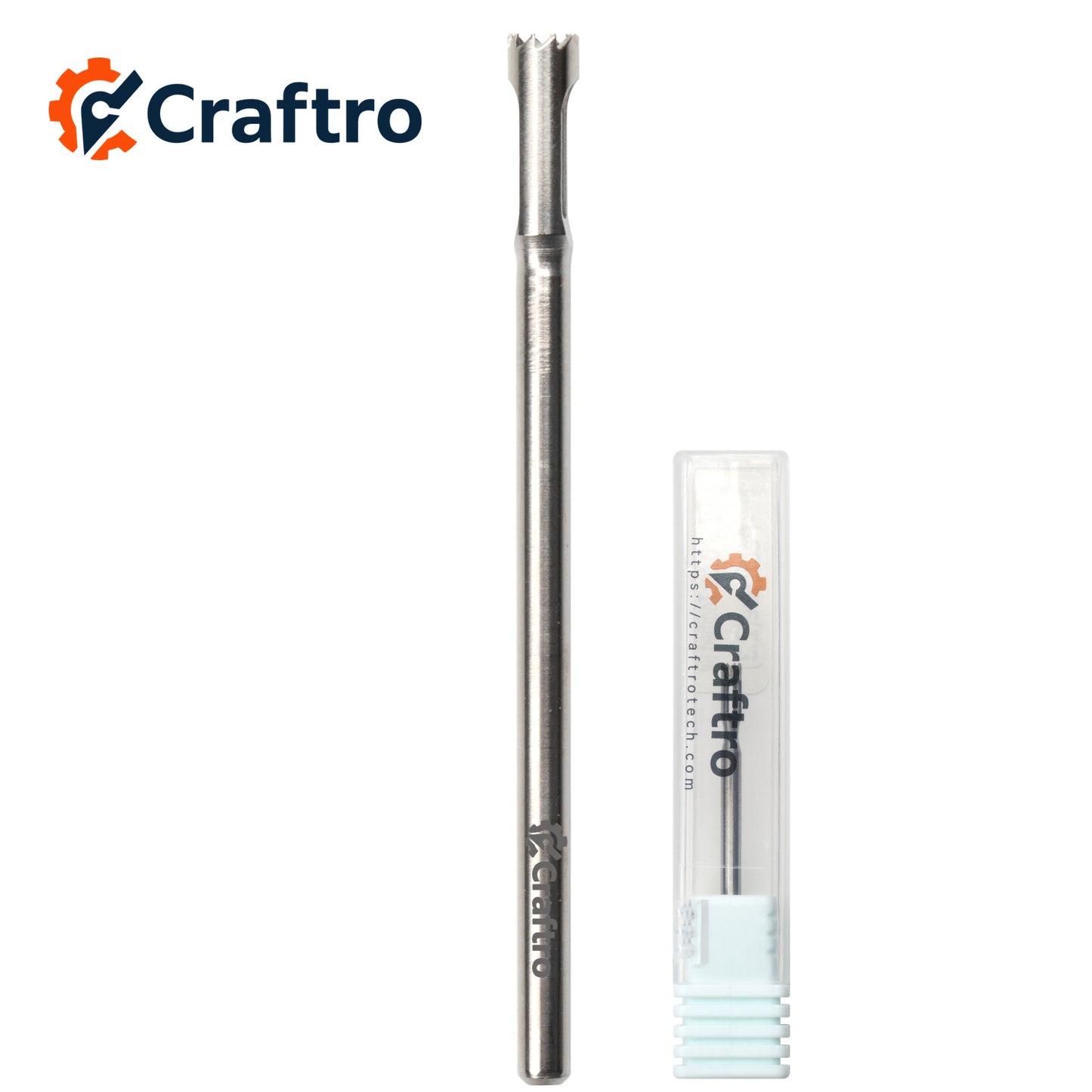 Craftro Pedicure Hollow Cutter Toothed Drill Bit 2.35mm 3/32'' Shank