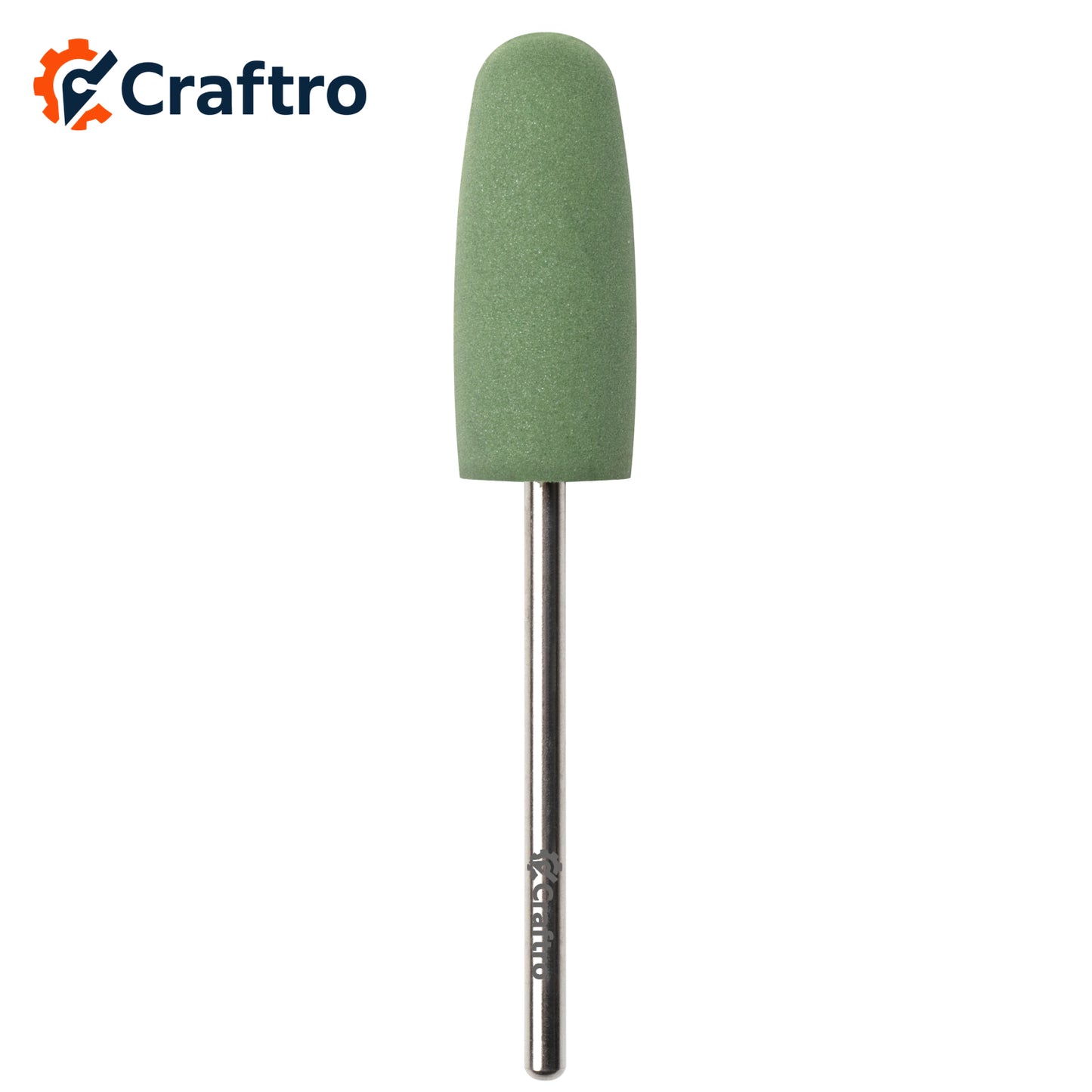 Craftro 3/32'' Shank Nail Drill Grinder Smoothing Silicone Polisher Bit Flame Medium Grit