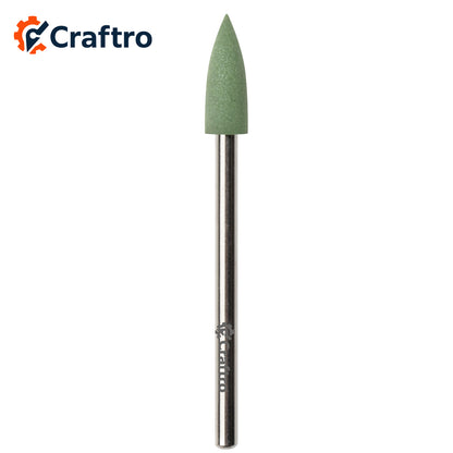 Craftro 2.35mm 3/32'' Shank Nail Drill Silicone Polisher Bit Grinder Smoothing Bits, Medium Grit