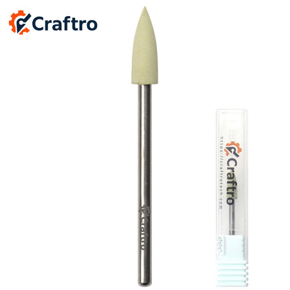 Craftro 3/32'' Shank Nail Drill Grinder Smoothing Mini Silicone Polisher Bit Fine Grit