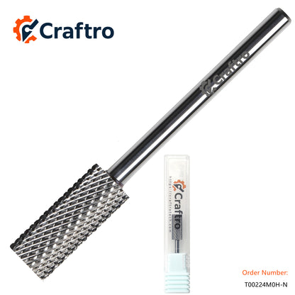 Craftro 3/32'' 5.35mm Diameter Tungsten Carbide Nail Drill Small Barrel Bit Medium Grit, Silver Color