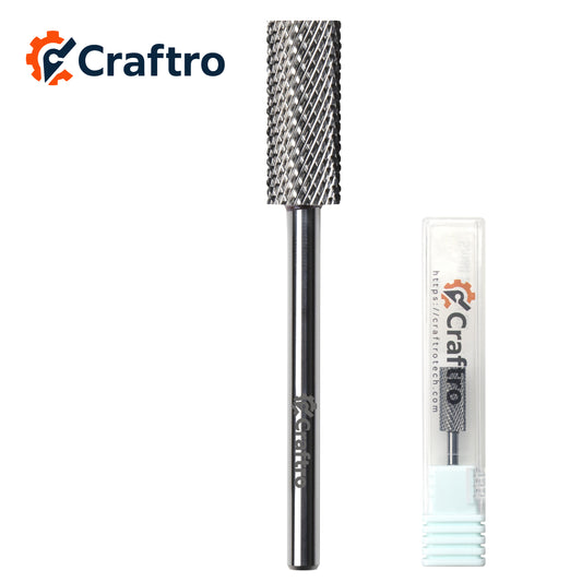 Craftro 3/32'' 5.35mm Diameter Tungsten Carbide Nail Drill Small Barrel Bit Medium Grit, Silver Color
