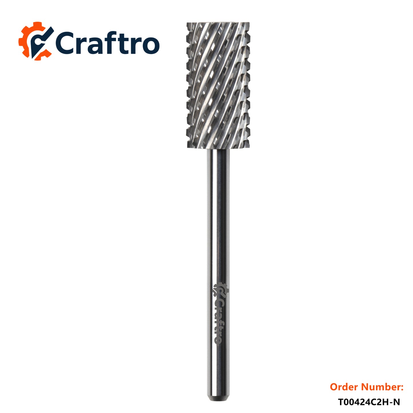Craftro 3/32'' 6.6mm Diameter Tungsten Carbide Nail Drill Bits Large Barrel Bit 2XC Grit