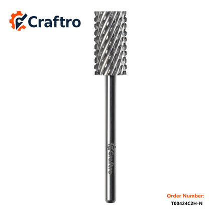 Craftro 3/32'' 6.6mm Diameter Tungsten Carbide Nail Drill Bits Large Barrel Bit 2XC Grit
