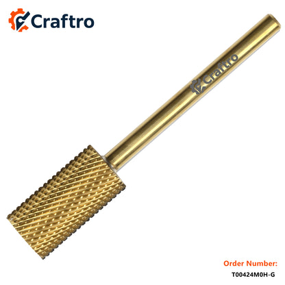 Craftro 3/32'' 6.6mm Diameter Carbide Nail Drill Bits Large Barrel Shape Medium Grit