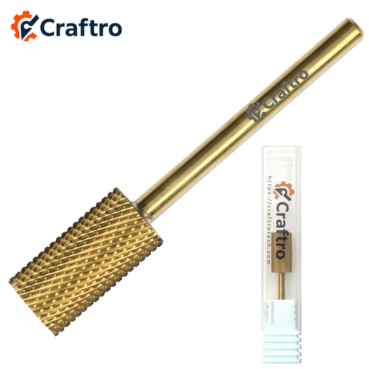 Craftro 3/32'' 6.6mm Diameter Carbide Nail Drill Bits Large Barrel Shape Medium Grit