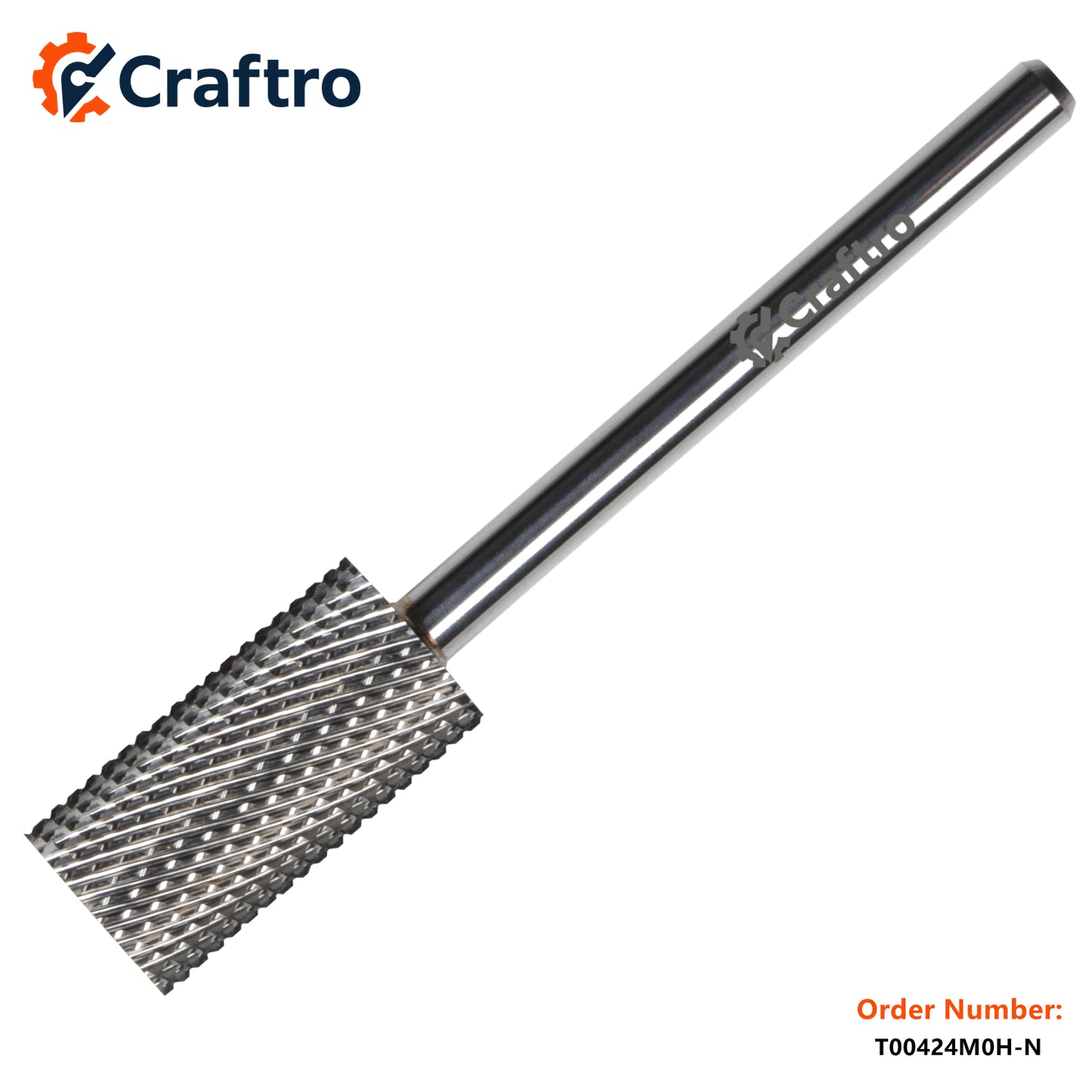 Craftro 3/32''  6.6mm Diameter Carbide Bit Nail Drill Large Barrel Bits Medium Grit, Silver