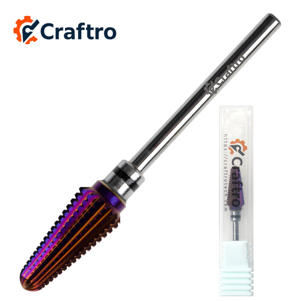 Craftro 3/32'' 7.0mm Diameter Tornado Bit Nail Tungsten Carbide Drill Bit XC Grit, Purple Color