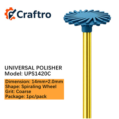 Craftro Dental Lab HP 2.35MM Universal Polisher Spiraling Wheel 14*2mm Coarse 1/pk