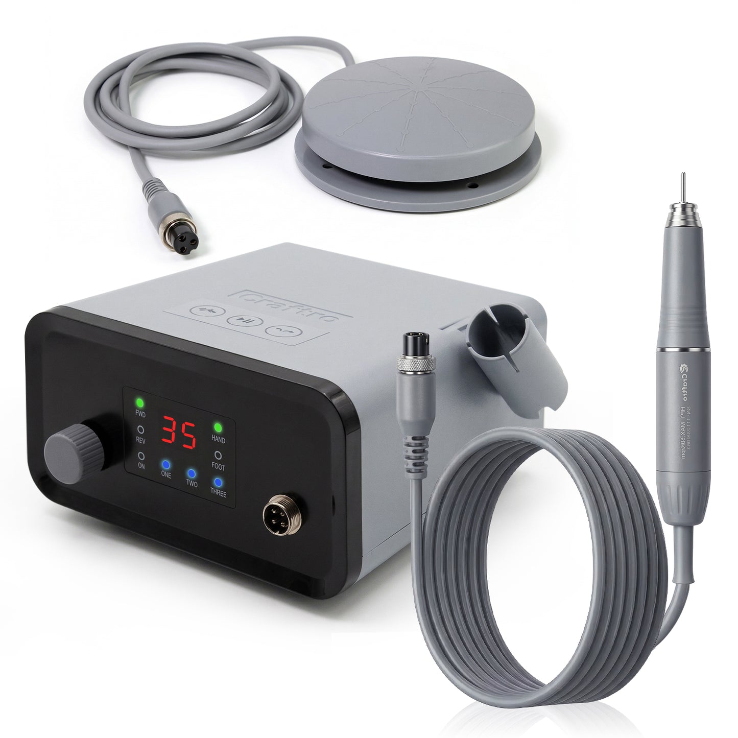 Craftro® VK-MM2 50K RPM Brushless Multi-funcation Desktop Micromotor for Dental Lab, Nails, Handcraft
