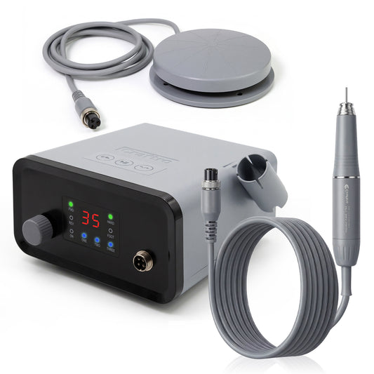 Craftro® VK-MM2 50K RPM Brushless Desktop Electric Nail Drills with Foot Pedal Electric E-File, Gray