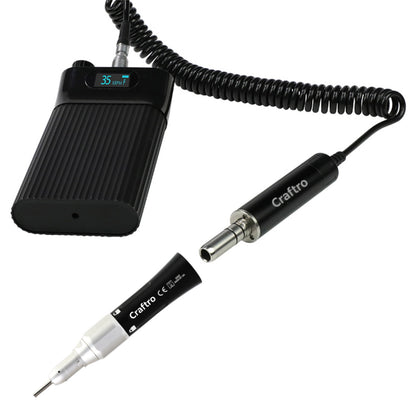 Craftro 35K RPM Dental Lab E-Type Portable Micromotor with Straight Handpiece 3/32'' Shank