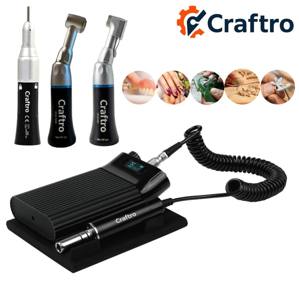 Craftro 35K RPM Portable Brushless Micromotor for Dental Lab, E-type