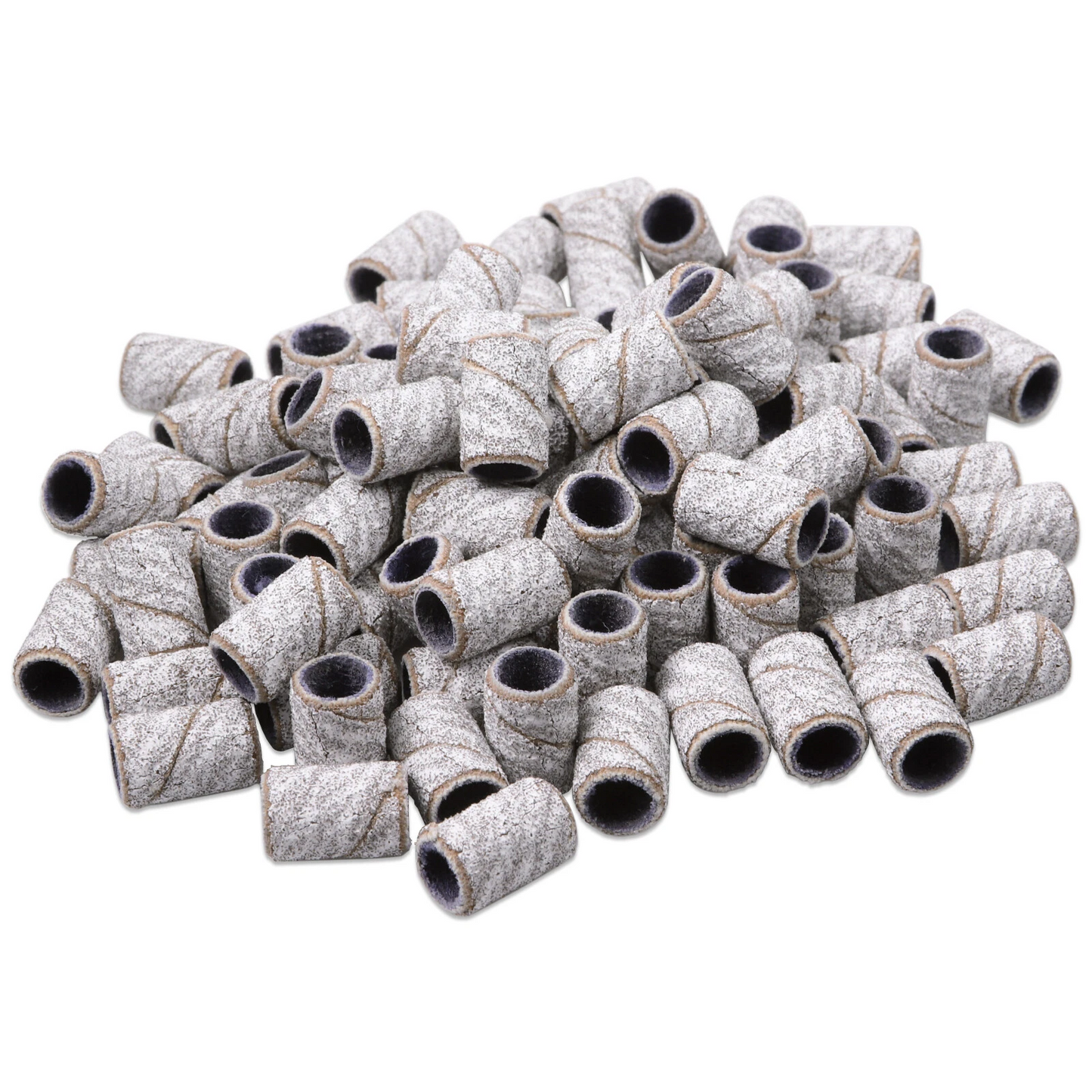 Craftro 100pcs/Box White Zebra Nail Drill Sanding Bands 120 Grit (Medium)