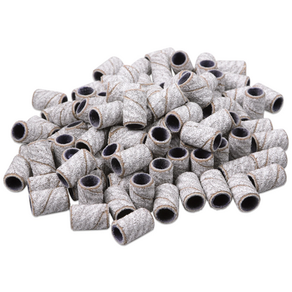 Craftro 100pcs/Box White Zebra Nail Drill Sanding Bands 120 Grit (Medium)