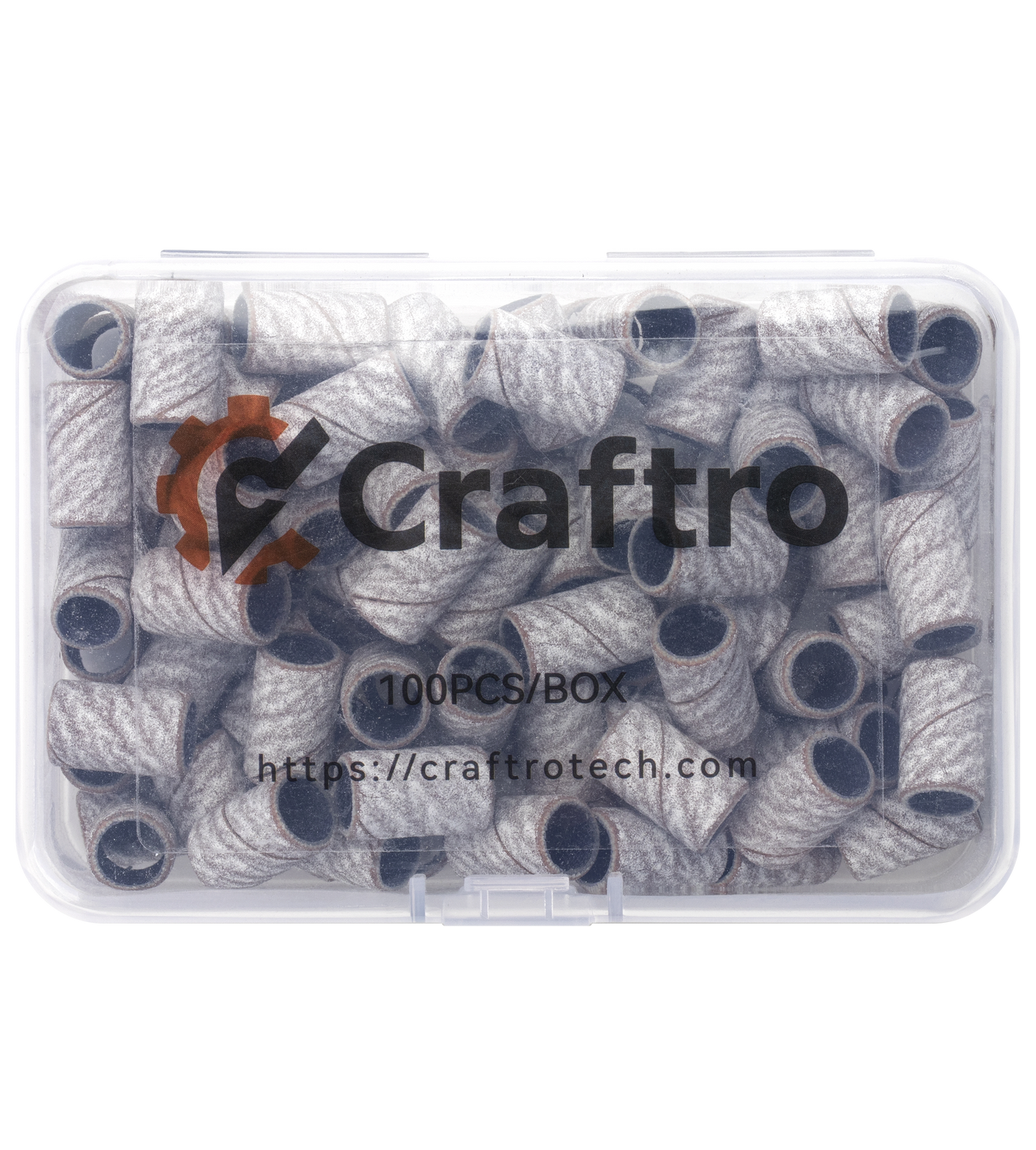 Craftro 100pcs/Box White Zebra Nail Drill Sanding Bands 240 Grit (Fine)